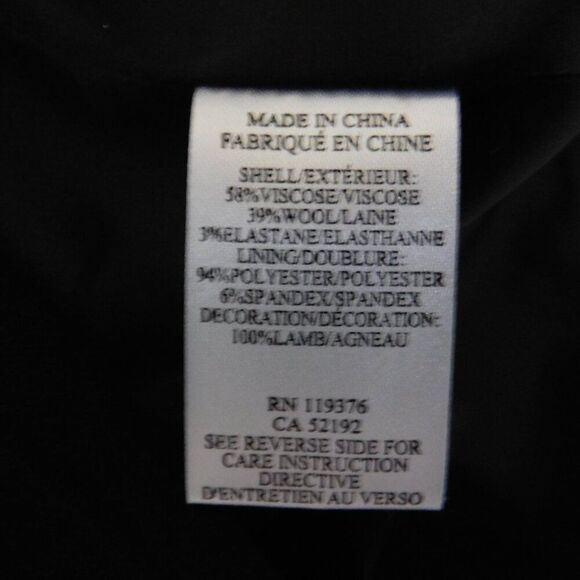 Helmut Lang Dress Black Leather Trim Wool Blend Cowl Neck Sleeveless Size 6 Wool - Picture 10 of 10